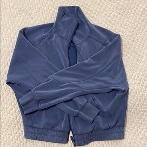 Lululemon Medium women’s zip up. Blue. Small stain on sleeve